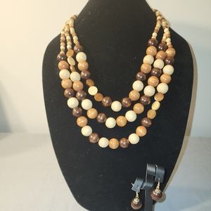 Beaded Necklace and Earring set